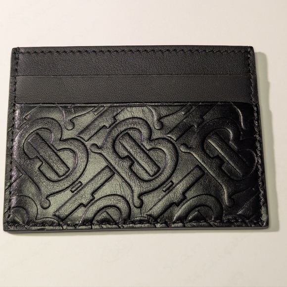 Burberry Leather Monogram Card Case NWOT - Picture 1 of 6